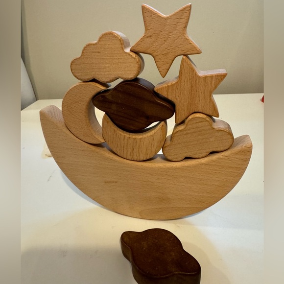 Like New Wooden Moon Stacking Toy - Montessori - Picture 2 of 2